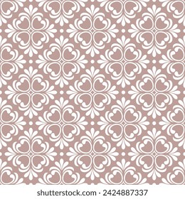 Abstract seamless pattern. Ornamental floral damask ornate background. Vector illustration.