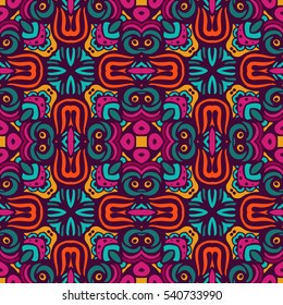 Abstract seamless pattern ornamental.Geometrical colorful background design.