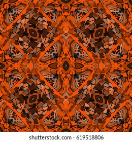 Abstract seamless pattern with ornaments. Decorative background. Vector illustration.