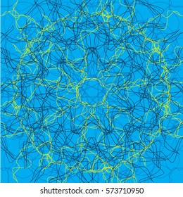 Abstract seamless pattern with an outline effect