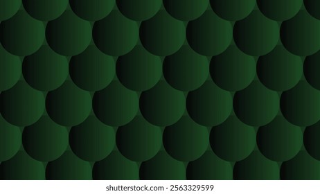 Abstract seamless pattern with overlapping green scales. Geometric texture background for design, decoration, or presentation.