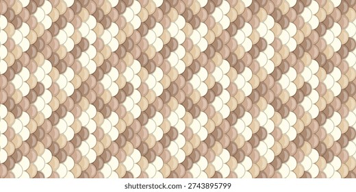 Abstract seamless pattern of overlapping pasteltoned circles, creating a textured, geometric design.  Ideal for backgrounds, website design, or textile prints.
