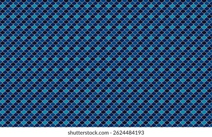 Abstract seamless pattern of overlapping scales in shades of blue.  Perfect for backgrounds, textures, website design, or any project needing a sophisticated, geometric feel.