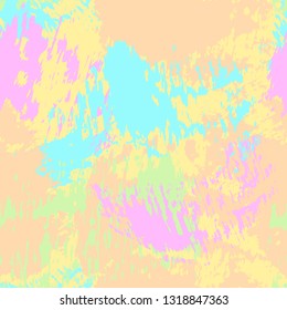 Abstract seamless pattern with paint splashes, brush strokes, ink splats, spots. Vector background. Colorful grunge texture for fabric, wallpaper, posters