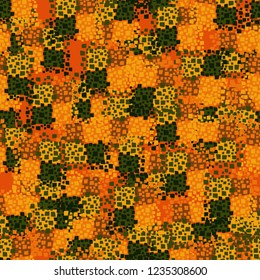 Abstract seamless pattern painted in colors of autumn gold.