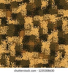 Abstract seamless pattern painted in colors of autumn gold.