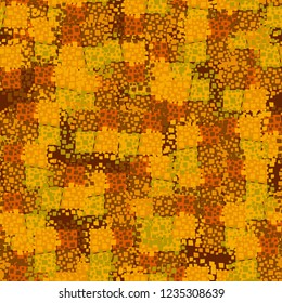 Abstract seamless pattern painted in colors of autumn gold.