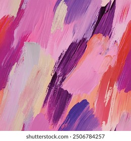 abstract, seamless pattern, painting, brush strokes, art, vibrant, colorful, texture, pink, purple, red, dynamic, artistic, modern art, contemporary, visual art, expression, creativity, canvas, design