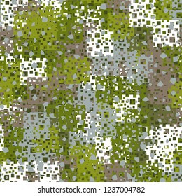 Abstract seamless pattern. Paints of the spring landscape. Chaotic grain in the foreground.