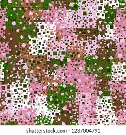 Abstract seamless pattern. Paints of the spring landscape. Chaotic grain in the foreground.