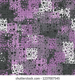 Abstract seamless pattern. Paints of the spring landscape. Pseudo-relief checkered surface.