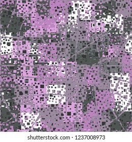 Abstract seamless pattern. Paints of the spring landscape. In the foreground is a grid of perforated lines.