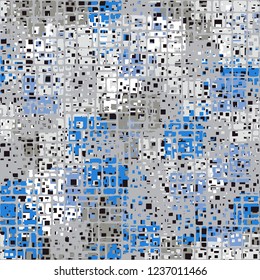 Abstract seamless pattern. Paints of the spring landscape. In the foreground is a fine-mesh grid.