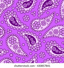 Abstract seamless pattern. Paisley. Traditional Indian ornament.