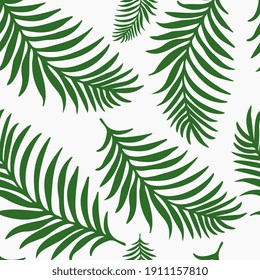 Abstract seamless  pattern with palm branches. Perfect background for fabric, wrapping, textile, wallpaper, decoration.  Vector illustration