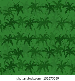 Abstract seamless pattern of palm trees