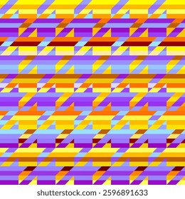 Abstract seamless pattern. Patchwork hounds-tooth pattern. Vector illustration