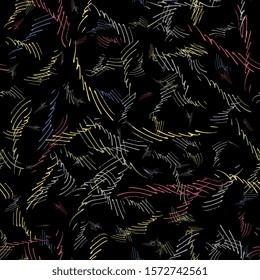 abstract seamless pattern. Pencil strokes, pens. Background with doodles.For textiles, packaging, fabrics, wrappers