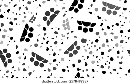 Abstract seamless pattern with people symbols. Creative leopard backdrop. Vector illustration on white background