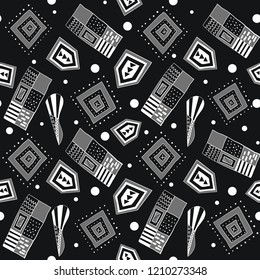 Abstract Seamless pattern. Perfect fashion trend and textile design. Repeated vector illustration.