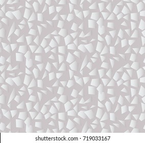 Abstract seamless pattern with pieces of paper scattered over grey background