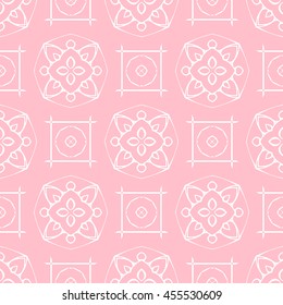 Abstract seamless pattern of pink color for wallpapers and background.