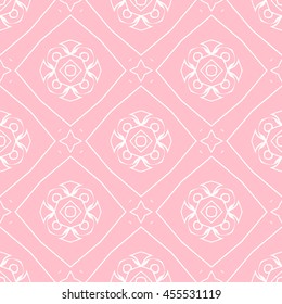 Abstract seamless pattern of pink color for wallpapers and background.