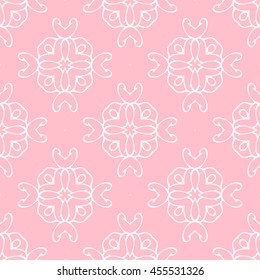 Abstract seamless pattern of pink color for wallpapers and background.