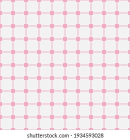 Abstract Seamless Pattern Pink Doodle Geometric Figures Background Vector