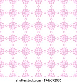 Abstract Seamless Pattern Pink Doodle Geometric Figures Background Vector