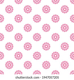 Abstract Seamless Pattern Pink Doodle Geometric Figures Background Vector