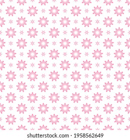Abstract Seamless Pattern Pink Doodle Geometric Figures Background Vector