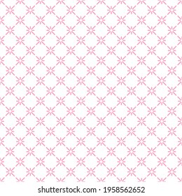 Abstract Seamless Pattern Pink Doodle Geometric Figures Background Vector
