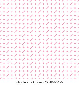 Abstract Seamless Pattern Pink Doodle Geometric Figures Background Vector