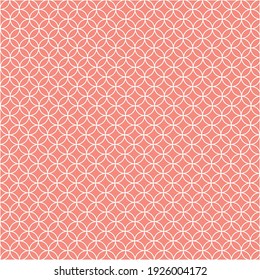 Abstract seamless pattern, pink geometric background made from circles, repeating elements, wallpaper
