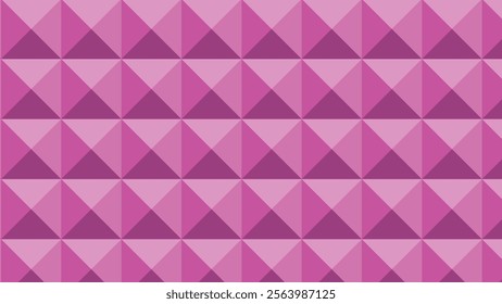Abstract seamless pattern with pink geometric triangles. Modern background texture for design.