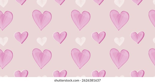 Abstrato padrão sem emenda do coração de amor rosa