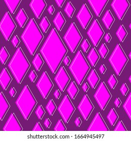 Abstract seamless pattern. Pink rhombs geometric design. Vector illustration