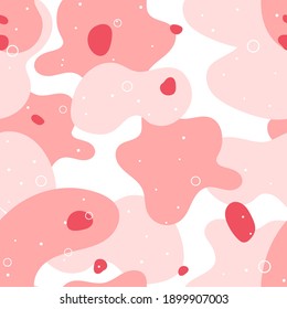 Resumen de un patrón sin fisuras con manchas rosadas. Fondo del vector