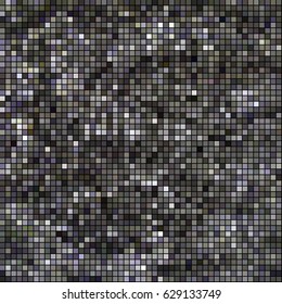 Abstract seamless pattern of pixels. Texture applique wall fabric khaki . Vector illustration.