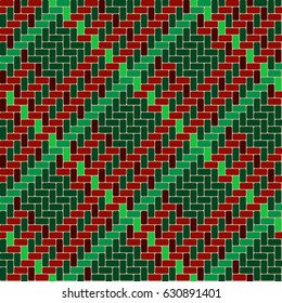 Abstract seamless pattern of pixels. Texture applique stone tile with square pattern . Vector illustration.