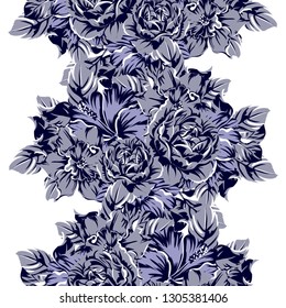 Abstract seamless pattern with plants, herbs and flowers