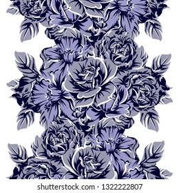 Abstract seamless pattern with plants, herbs and flowers