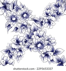 Abstraktes nahtloses Muster mit Pflanzen, Kräutern und Blumen, botanische Illustration.