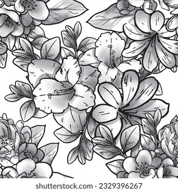 Abstraktes nahtloses Muster mit Pflanzen, Kräutern und Blumen, botanische Illustration.