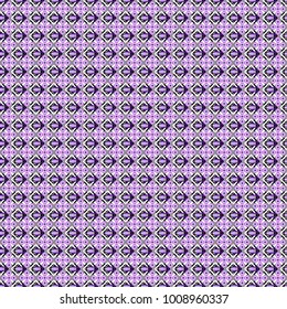 Abstract seamless pattern of a plurality stylized elements in violet, purple and white colors. Vector textured background.