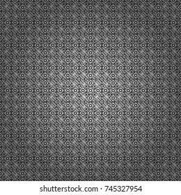 Abstract seamless pattern of a plurality stylized elements in gray, black and white colors. Vector textured background.