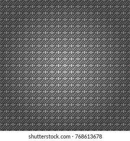 Abstract seamless pattern of a plurality stylized elements in white, gray and black colors. Vector textured background.