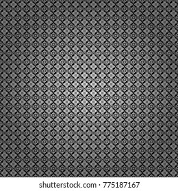 Abstract seamless pattern of a plurality stylized elements in white, gray and black colors. Vector textured background.