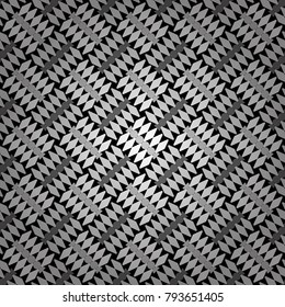 Abstract seamless pattern of a plurality stylized elements in black, white and gray colors. Vector textured background.
